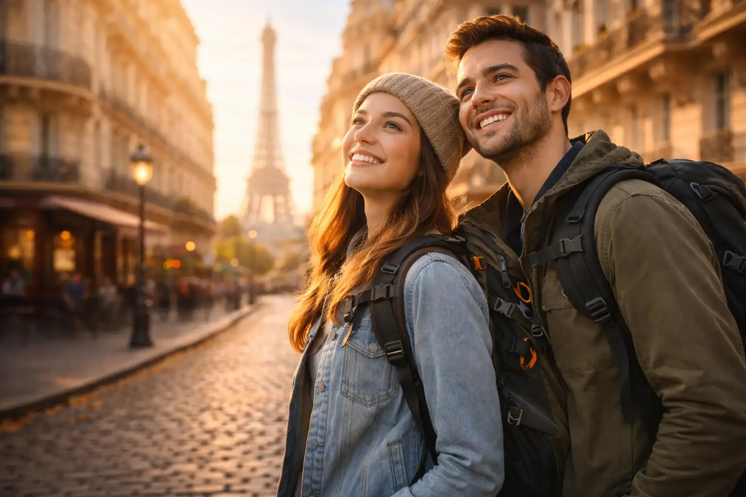 Viajeros latinoamericanos felices en Europa con seguro de viaje Schengen